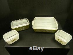 Vintage Pyrex Crazy Daisy Refrigerator & Mixing Bowl Set