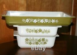 Vintage Pyrex Crazy Daisy Spring Blossom Lasagna Bread Brownie Pans