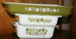 Vintage Pyrex Crazy Daisy Spring Blossom Lasagna Bread Brownie Pans