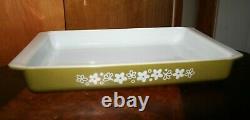 Vintage Pyrex Crazy Daisy Spring Blossom Lasagna Bread Brownie Pans