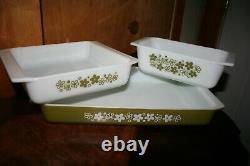 Vintage Pyrex Crazy Daisy Spring Blossom Lasagna Bread Brownie Pans