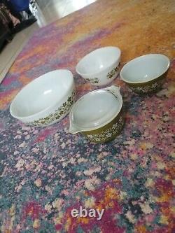 Vintage Pyrex Crazy Daisy Spring Blossom Mixing Bowls, Set Of 3