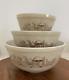Vintage Pyrex Forest Fancy Nesting Mixing Bowls (set Of 3)