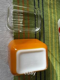 Vintage Pyrex Friendship Refrigerator 8 piece Dishes & Lids 501-503 B