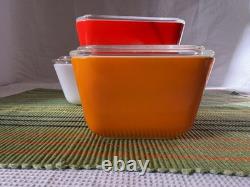 Vintage Pyrex Friendship Refrigerator 8 piece Dishes & Lids 501-503 B