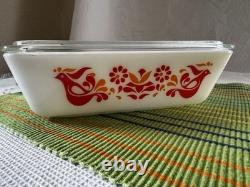 Vintage Pyrex Friendship Refrigerator 8 piece Dishes & Lids 501-503 B