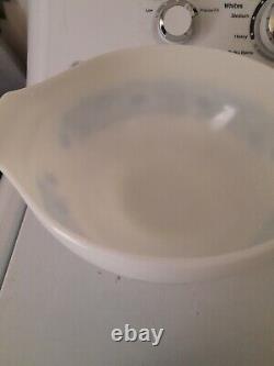 Vintage Pyrex Horizon Blue 441 442 443 White Blue Mixing Nesting Bowl Milk Glass