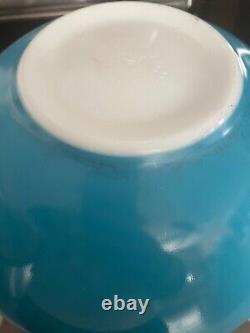 Vintage Pyrex Horizon Blue Set of 3 Cinderella Mixing Bowls