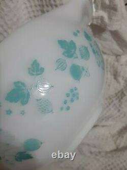 Vintage Pyrex, JAJ Duck Egg Blue Gooseberry Cinderella Mixing Bowl 2nd Largest