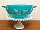 Vintage Pyrex Jaj Turquoise Goooseberry Cinderella Mixing Bowl (4 Quart)