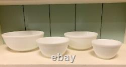 Vintage Pyrex Opal Mixing Bowl Set 401 402 403 404 VERY NICE
