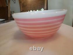 Vintage Pyrex Pink Stripe Bowl 403 2.5 Qt. RARE TO FIND Nesting bowl