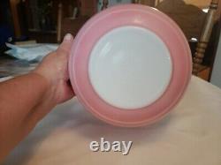 Vintage Pyrex Pink Stripe Bowl 403 2.5 Qt. RARE TO FIND Nesting bowl