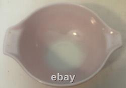 Vintage Pyrex, Pink & White Gooseberry Cinderella 4 Nesting Bowls & One Extra