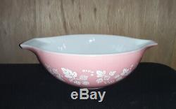 Vintage Pyrex Pink/White Gooseberry Cinderella Bowls #441, 443, 444 (set of 3)