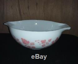 Vintage Pyrex Pink/White Gooseberry Cinderella Bowls #441, 443, 444 (set of 3)