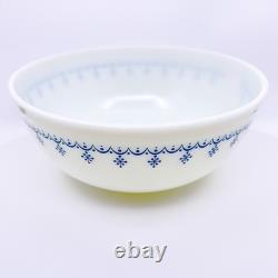Vintage Pyrex Snowflake Blue Garland Mixing Bowl 404 4 Quart Bowl USA 1970s MCM