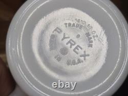 Vintage Pyrex Super Rare Cross Stitch Red Pattern Milk Glass Coffee Mug Cup