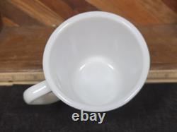 Vintage Pyrex Super Rare Cross Stitch Red Pattern Milk Glass Coffee Mug Cup