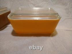 Vintage Pyrex Town & Country Refrigerator Dish Set 501, 502, 503 Complete 8 Pcs