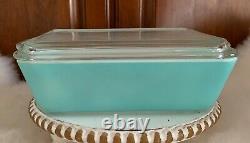 Vintage Pyrex Turquoise 1.5 QT 0503 Refrigerator Casserole Dish withLid 503C