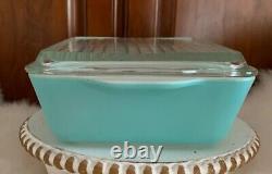 Vintage Pyrex Turquoise 1.5 QT 0503 Refrigerator Casserole Dish withLid 503C