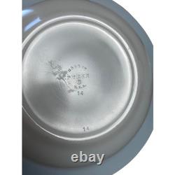 Vintage Pyrex Turquoise Blue Band White Milk Glass 9 Serving Bowls Set of 4