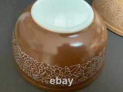 Vintage Pyrex'Woodland' Nesting Mixing Bowls set of four 401 404