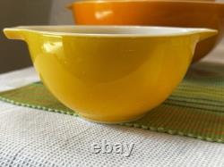 Vintage Pyrex set of 4 Sunflower Cinderella Nesting Bowls 441-444 (B)