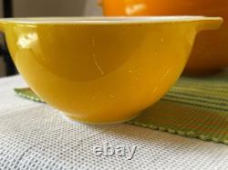 Vintage Pyrex set of 4 Sunflower Cinderella Nesting Bowls 441-444 (B)