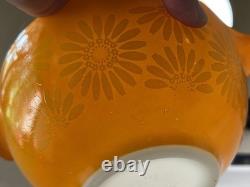 Vintage Pyrex set of 4 Sunflower Cinderella Nesting Bowls 441-444 (B)