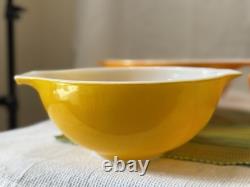Vintage Pyrex set of 4 Sunflower Cinderella Nesting Bowls 441-444 (B)