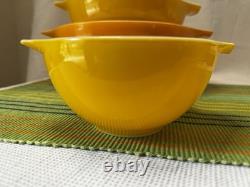 Vintage Pyrex set of 4 Sunflower Cinderella Nesting Bowls 441-444 (E)