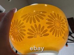 Vintage Pyrex set of 4 Sunflower Cinderella Nesting Bowls 441-444 (E)
