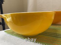 Vintage Pyrex set of 4 Sunflower Cinderella Nesting Bowls 441-444 (E)