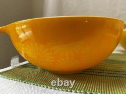 Vintage Pyrex set of 4 Sunflower Cinderella Nesting Bowls 441-444 (E)