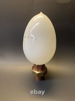 Vintage RARE 1890s Victorian White Milk Glass Hand Painted Cross Easter Egg