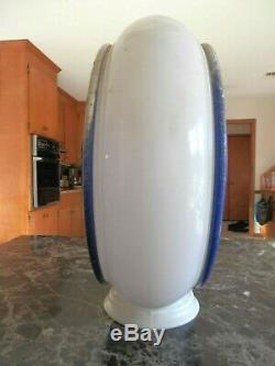 Vintage Rare Original Near Mint Atlantic White Flash Gas Pump Milkglass Globe