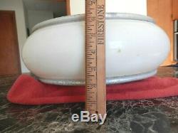 Vintage Rare Original Near Mint Atlantic White Flash Gas Pump Milkglass Globe