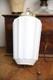Vintage Regency Milk Glass Hanging Swag Light Lamp Mcm Pendant White Gold