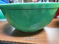 Vintage Set Of 4 Pyrex Primary Nesting Mixing Bowls, Complete 401 402 403 404