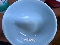 Vintage Set Of 4 Pyrex Primary Nesting Mixing Bowls, Complete 401 402 403 404