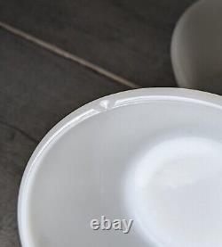 Vintage Set of 11 Anchor Hocking Fire King Milk Glass Soup Bowls w Handles