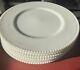 Vintage Set Of 6 Westmoreland Beaded Edge Milk Glass Dinner Plates 10.25 Euc