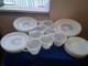 Vintage Termocrisa Milk Glass Full Set 40 Pieces 8 Of Each Set No Chip, Cracks