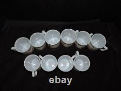 Vintage Tom & Jerry Hazel Atlas Milk Glass Egg Nog Bowl With10 Cups