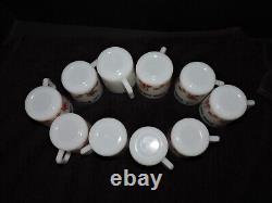 Vintage Tom & Jerry Hazel Atlas Milk Glass Egg Nog Bowl With10 Cups