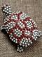 Vintage Trigere Milk Glass Rhinestone Turtle Brooch France