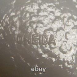 Vintage Ultra Rare (4) Piece Set Oneida Acid Cut Back Cameo Milk Glass Excellent