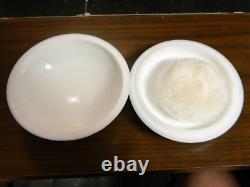 Vintage Ultra Rare (4) Piece Set Oneida Acid Cut Back Cameo Milk Glass Excellent